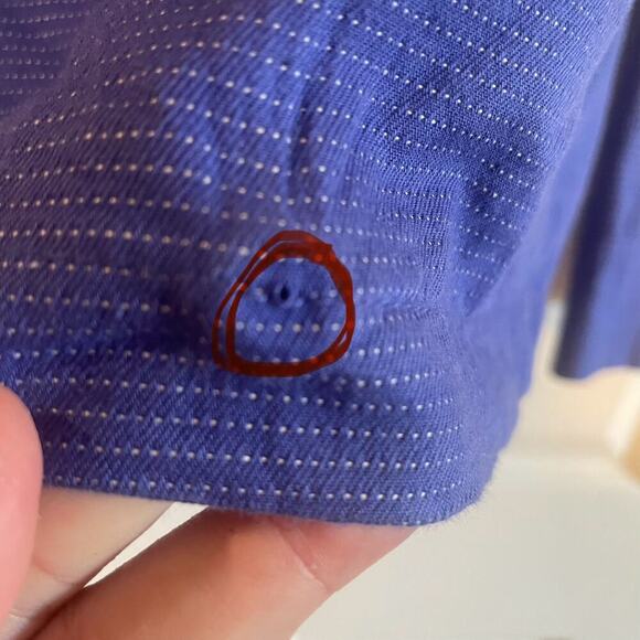 Volcom Blue & White Striped Double Breasted Collared Blazer size Medium - Picture 8 of 15